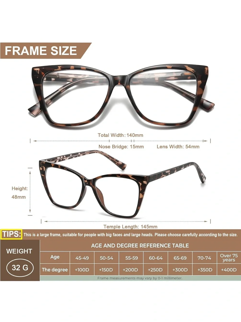 Classic Black Cat-Eye  Glasses